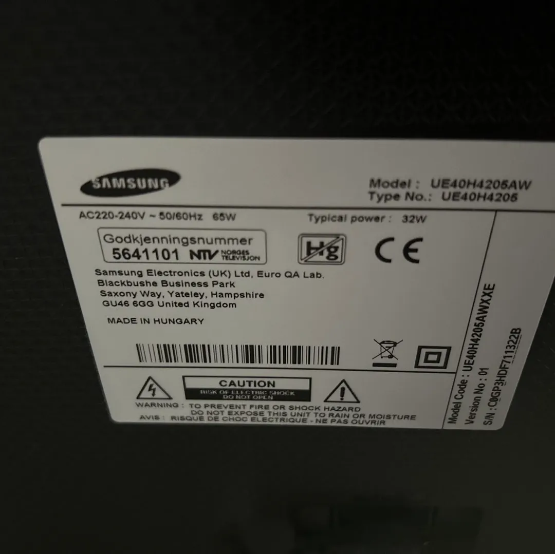 Samsung 40 tommer