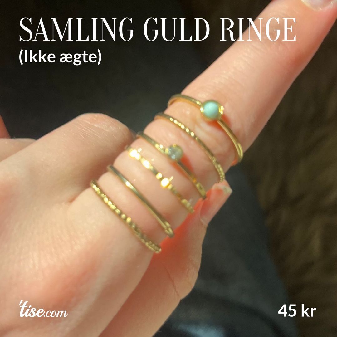 Samling guld ringe