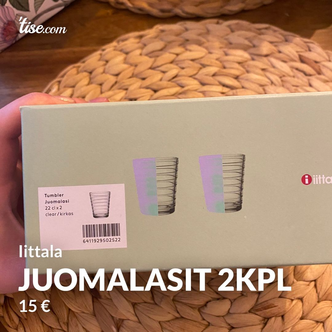 Juomalasit 2kpl