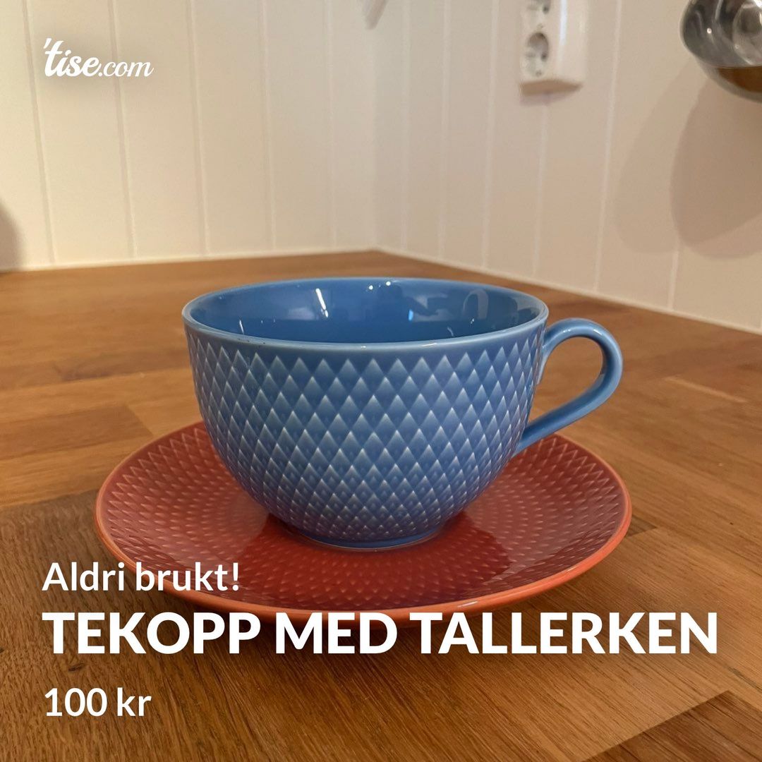 Tekopp med tallerken