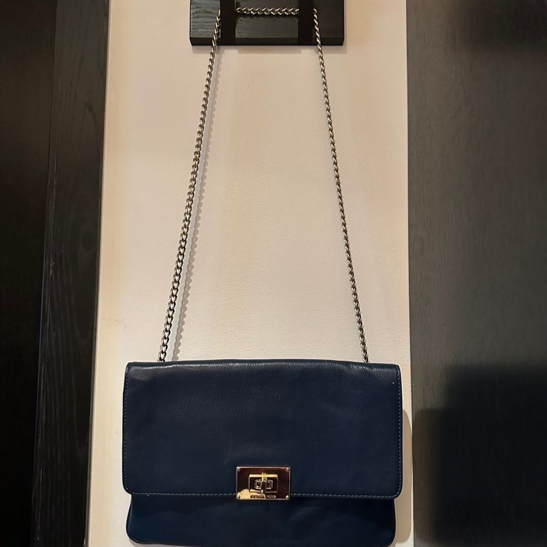 Navy blue handbag