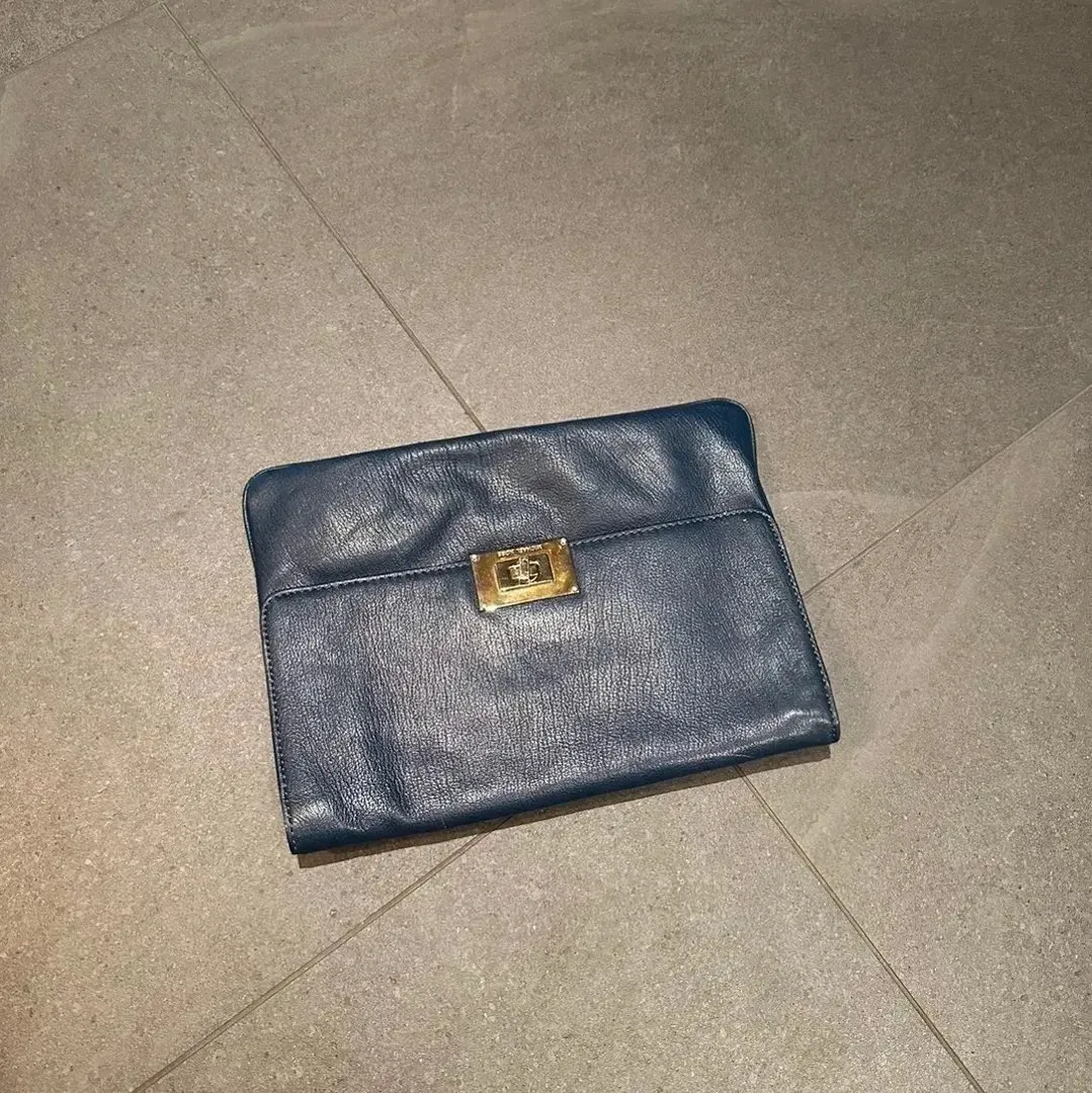 Navy blue handbag