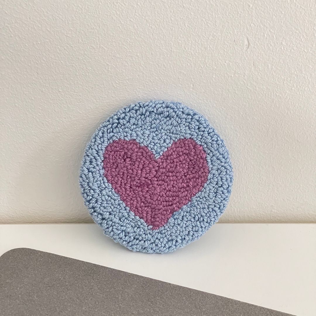 Heart mug rug