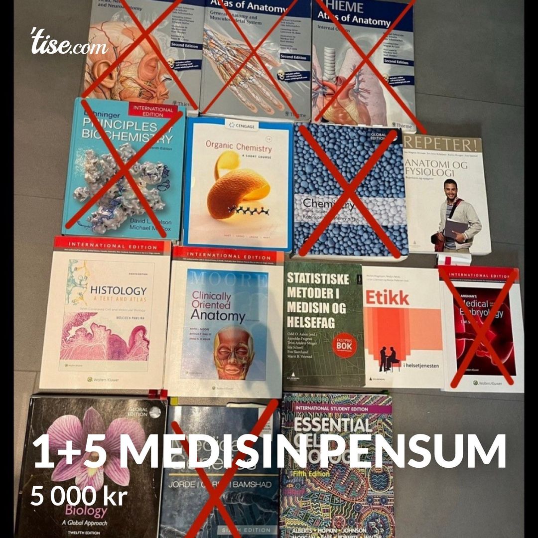 1+5 medisin pensum