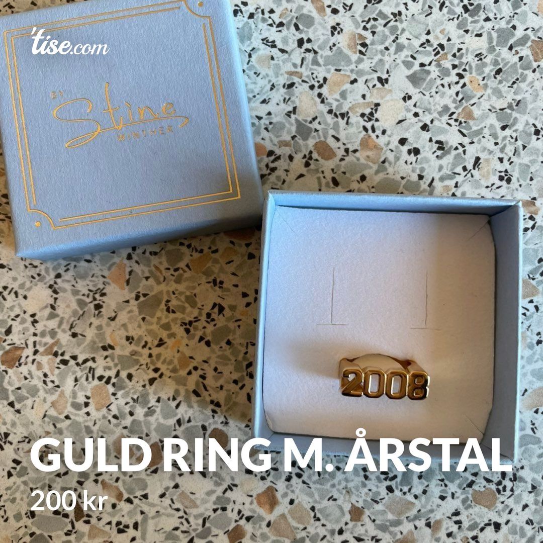 Guld ring m. årstal