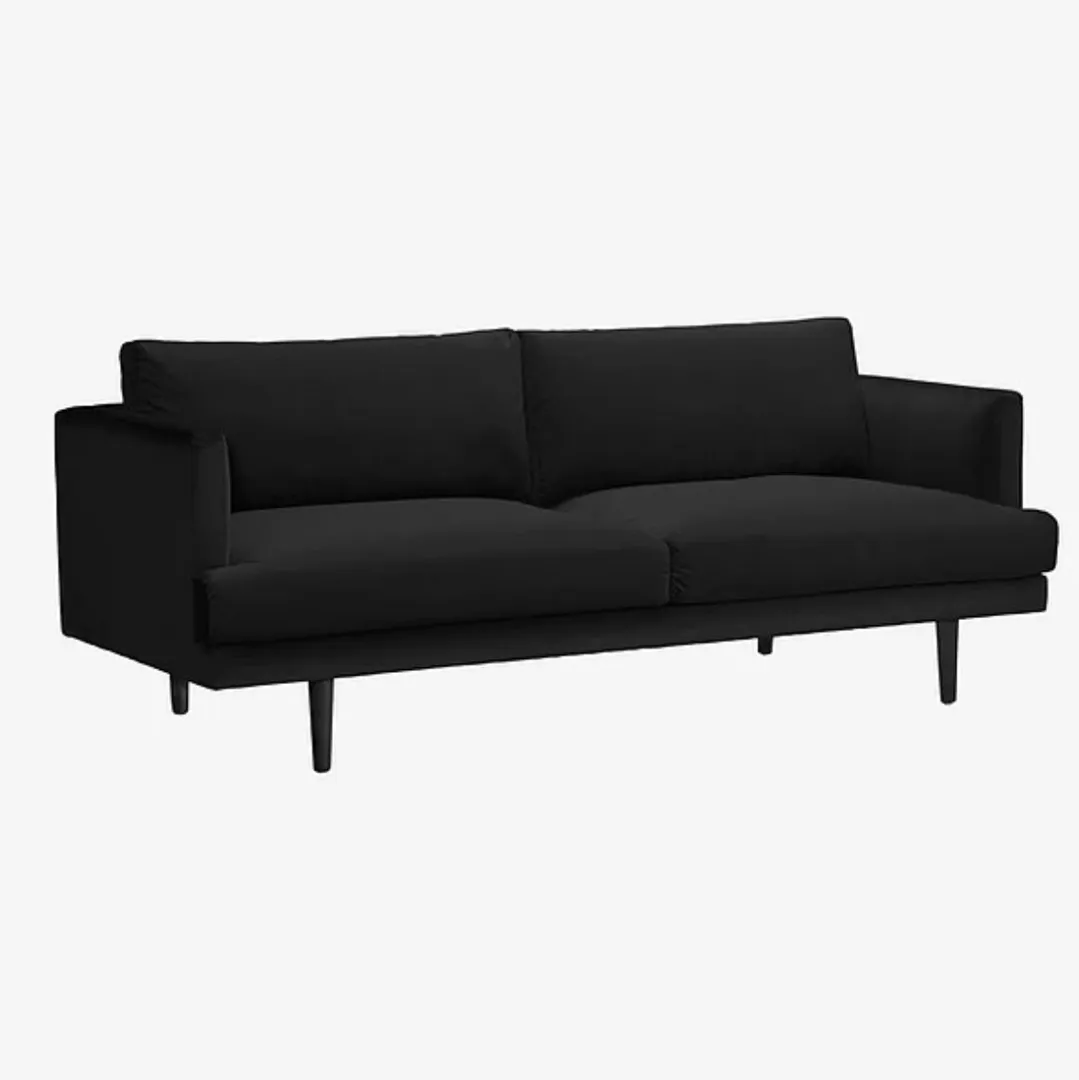 Svart Velour Sofa