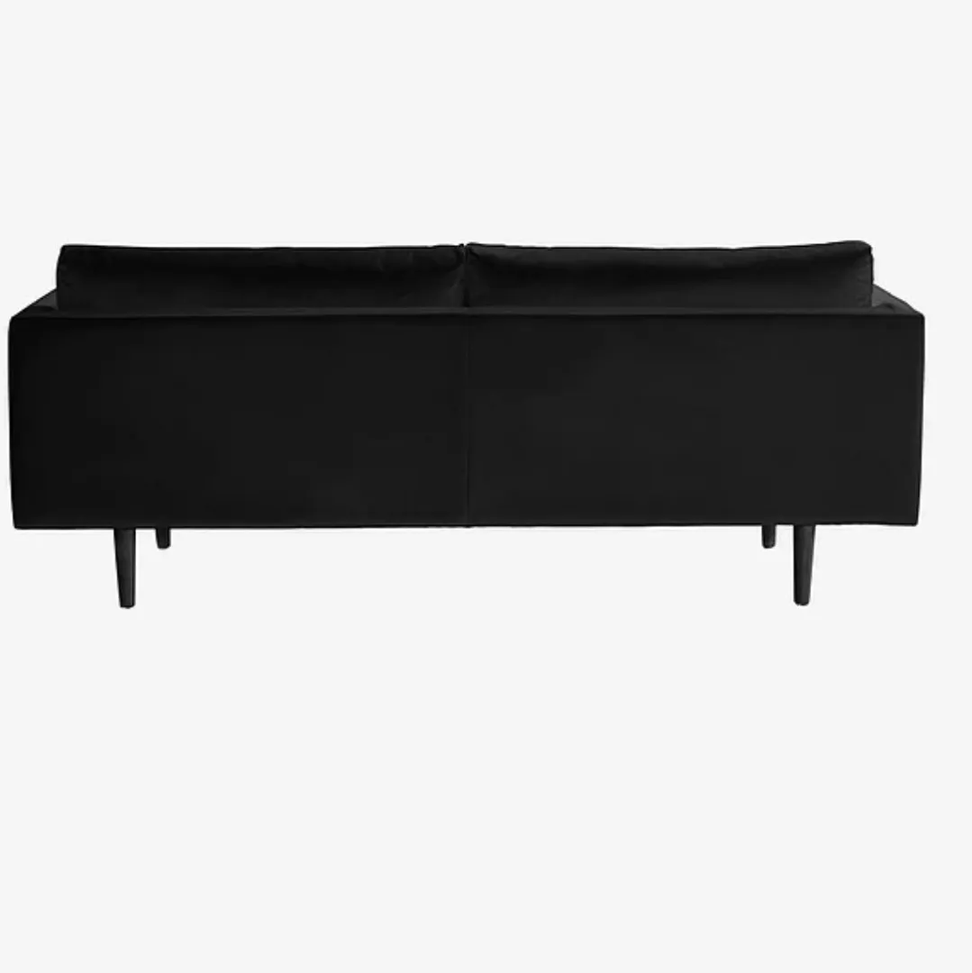 Svart Velour Sofa