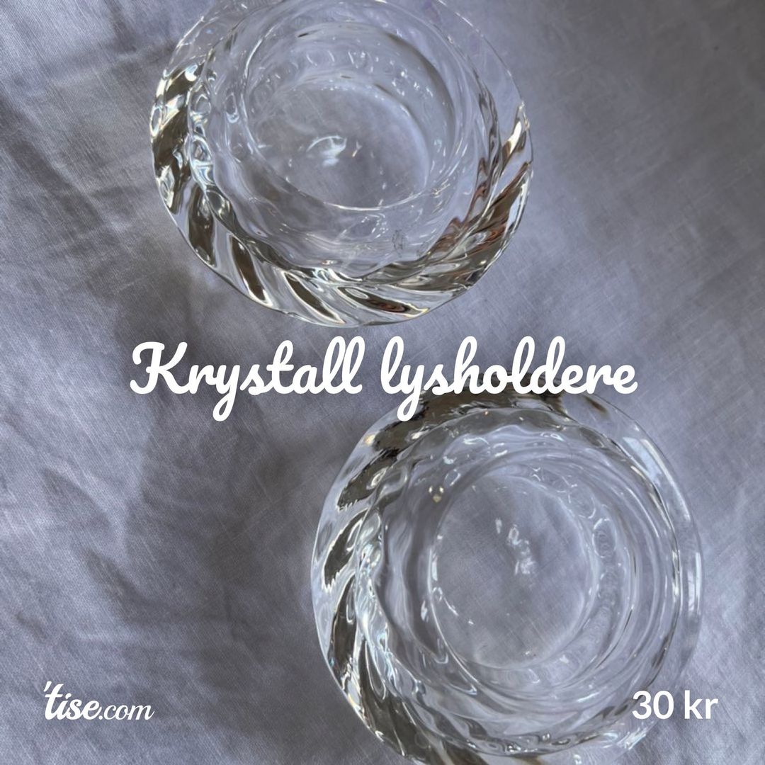 Krystall lysholdere