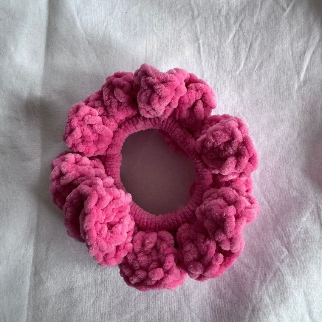 Heklet scrunchie