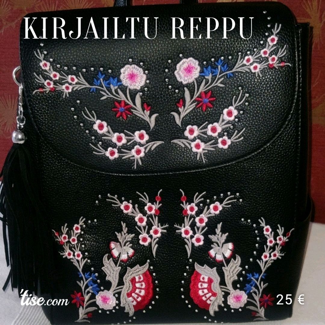 Kirjailtu Reppu