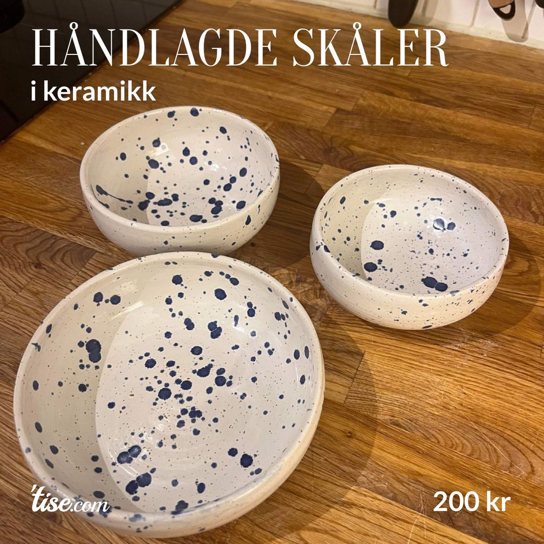 Håndlagde skåler