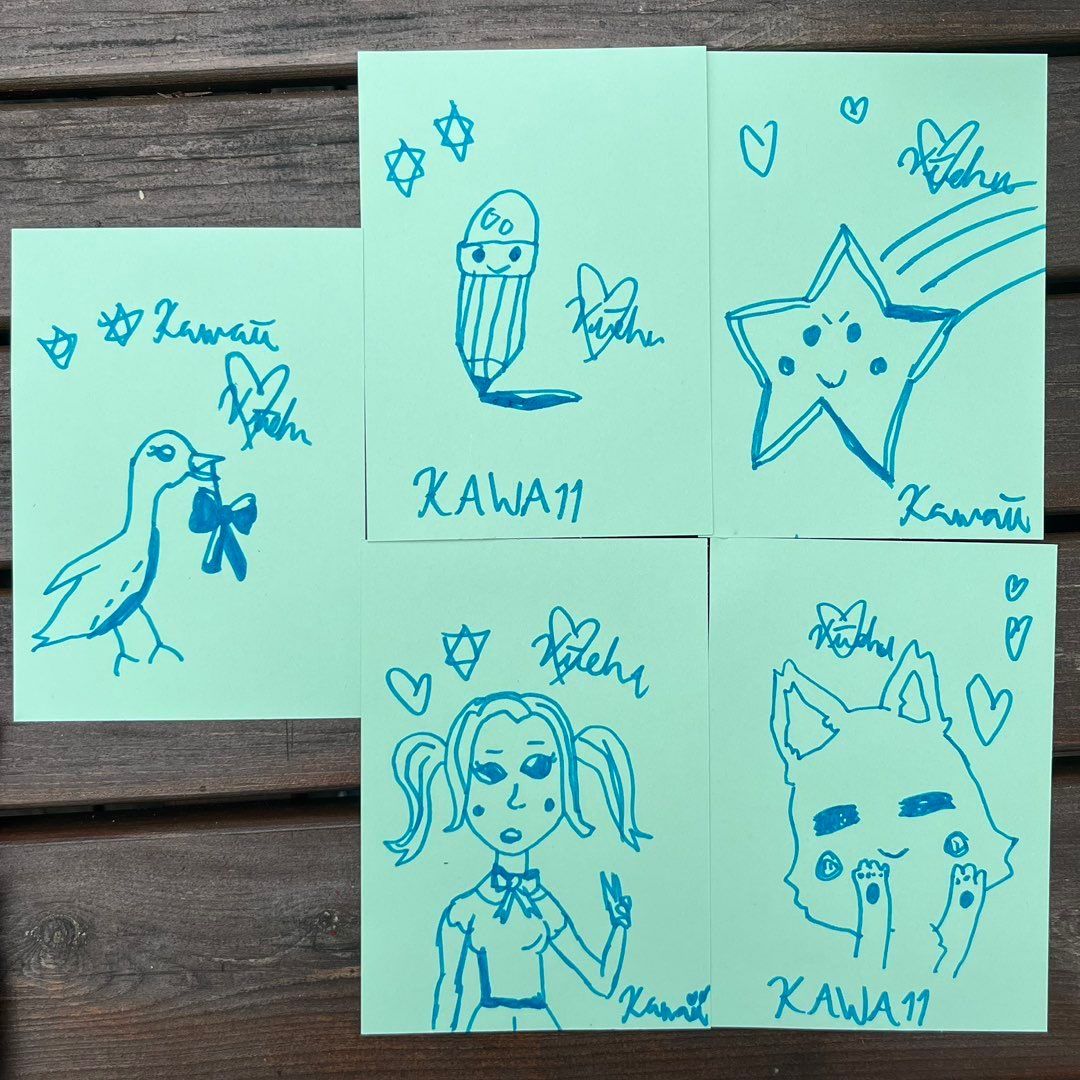 kawaii postcards