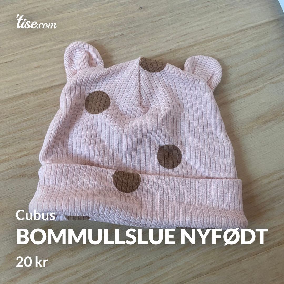 Bommullslue nyfødt