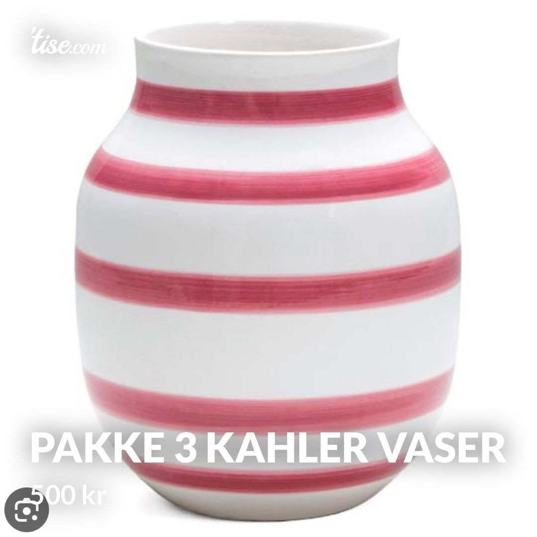 Pakke 3 Kahler vaser