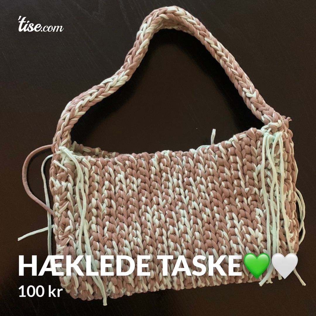 Hæklede taske💚🤍