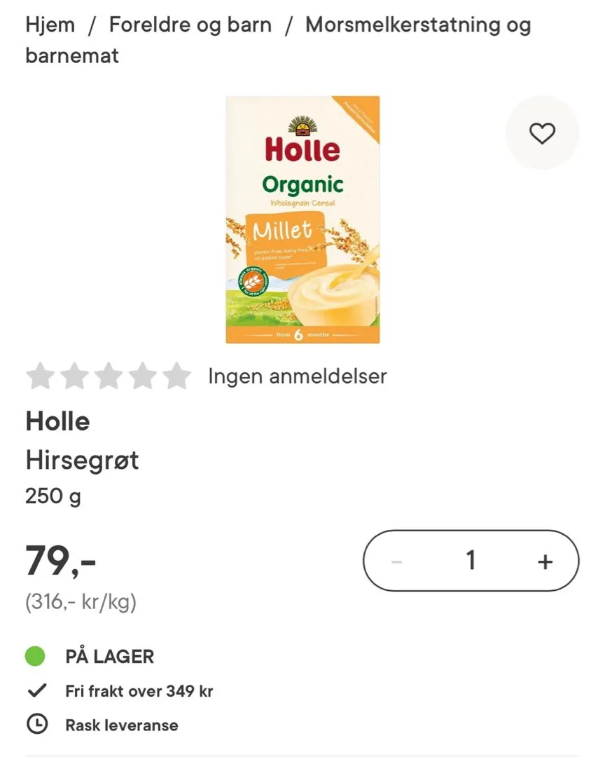 Holle organic grøt