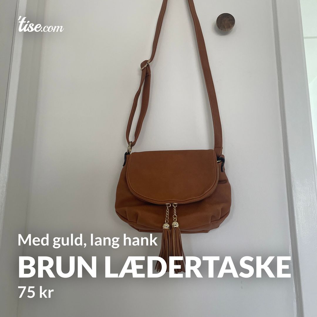 Brun lædertaske