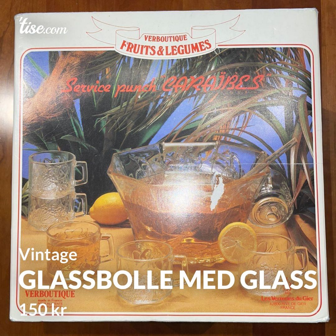 Glassbolle med glass