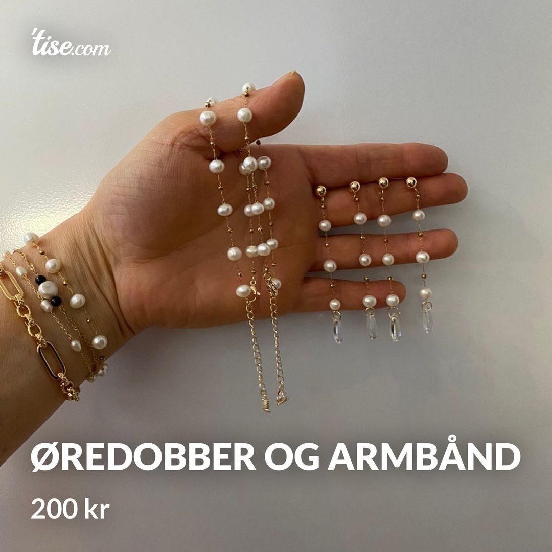 Øredobber og armbånd