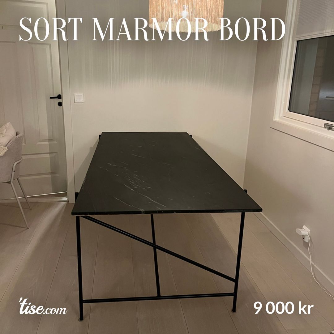 Sort Marmor bord