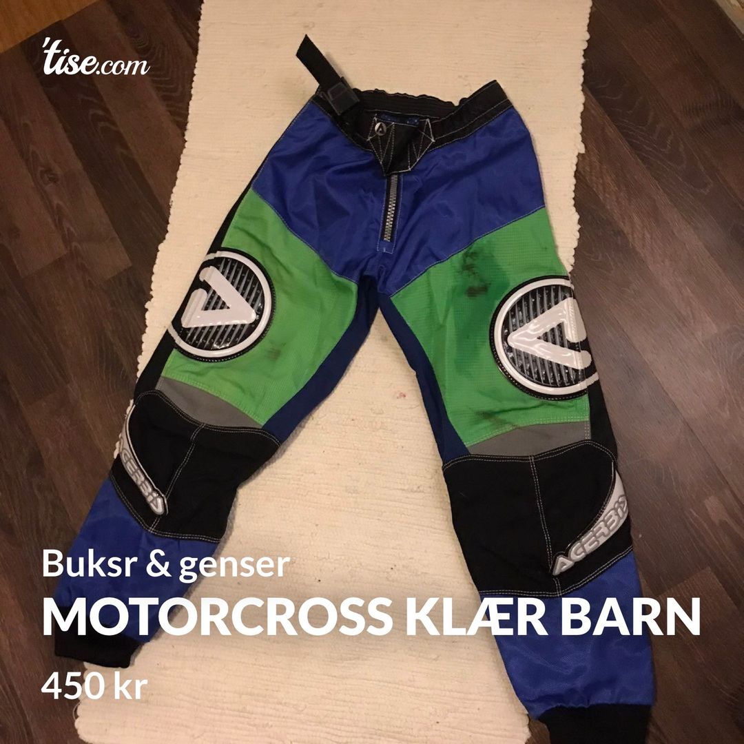 Motorcross klær barn