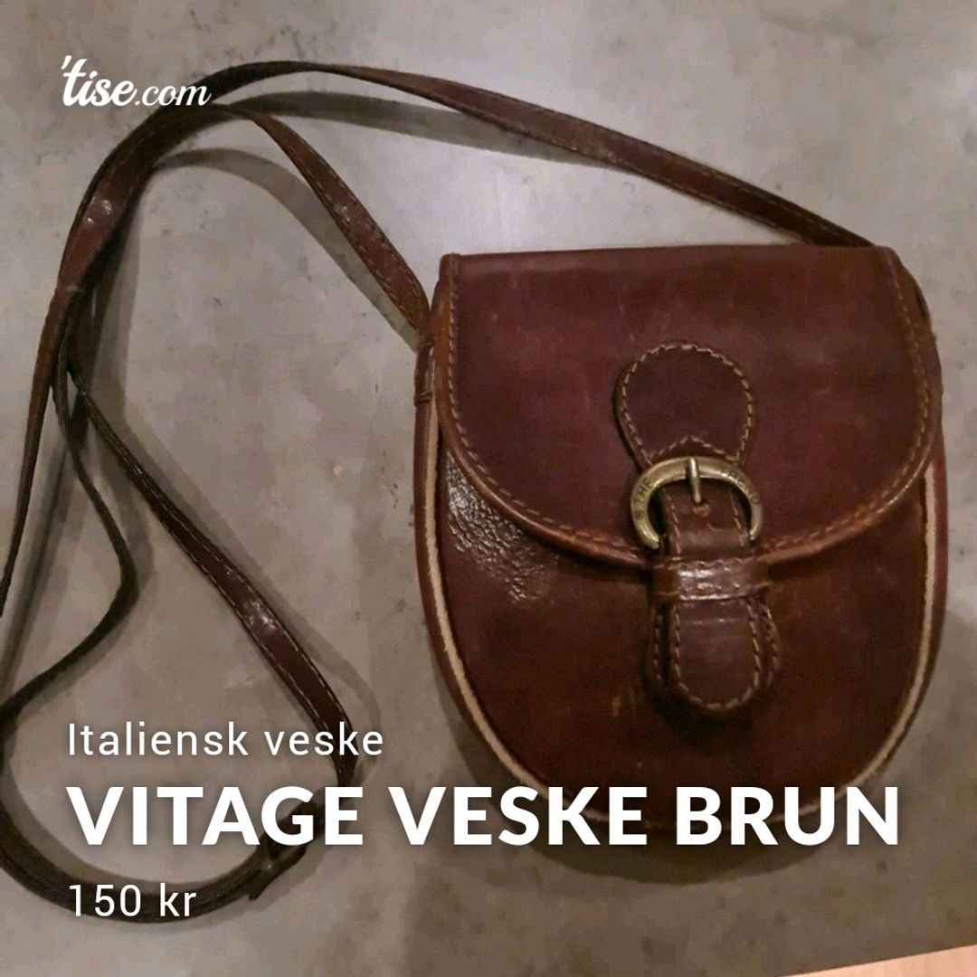 Vitage Veske Brun