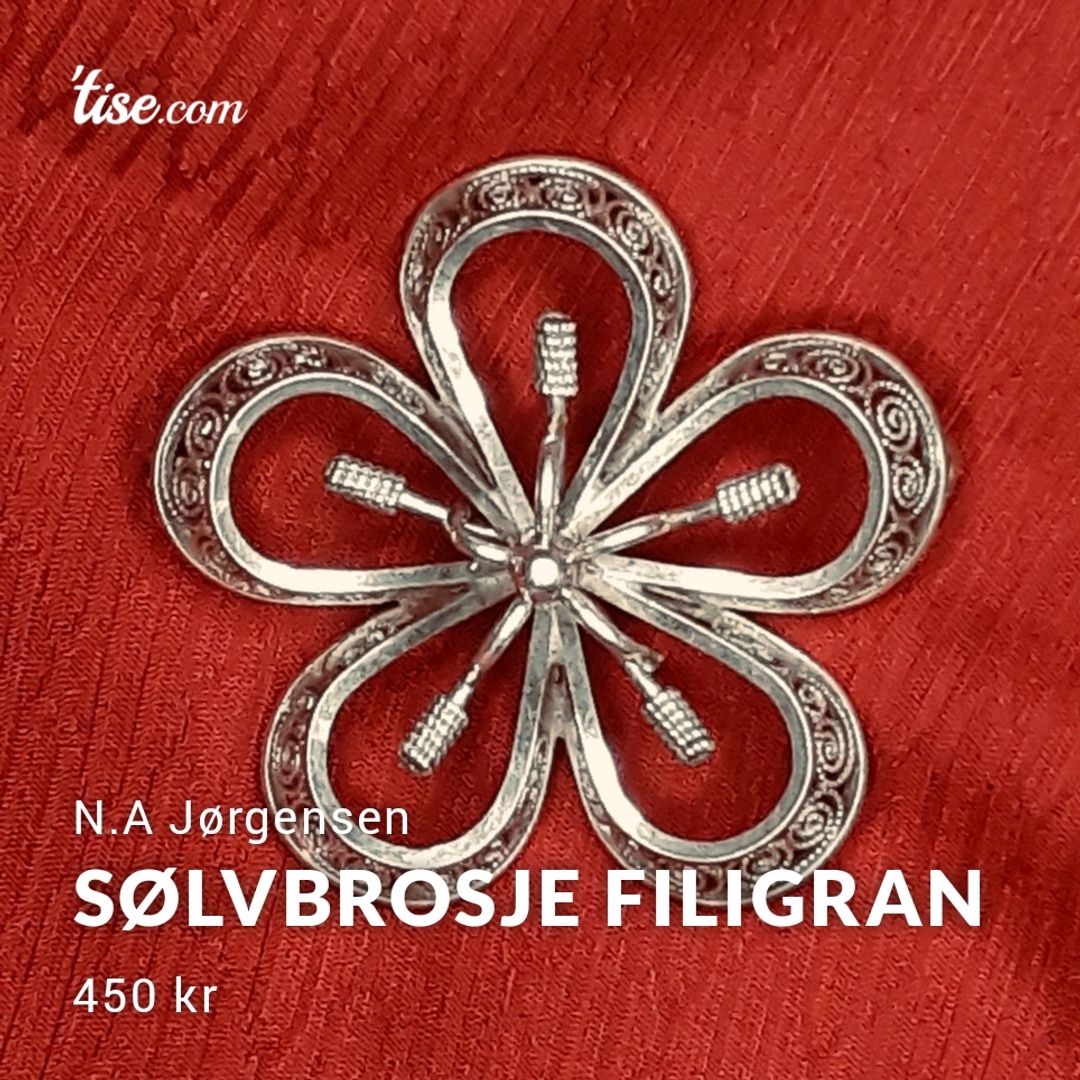 Sølvbrosje filigran