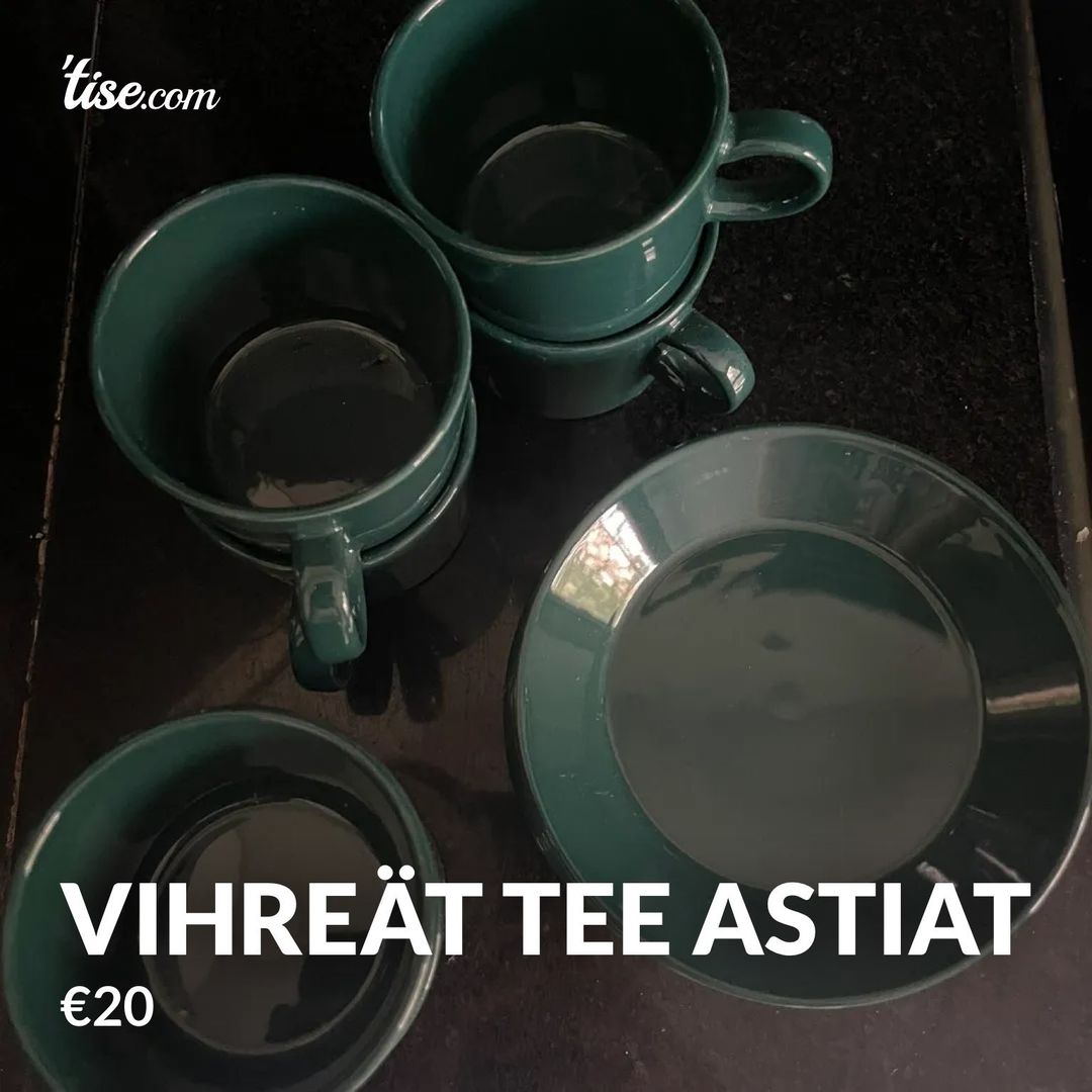 Vihreät tee astiat