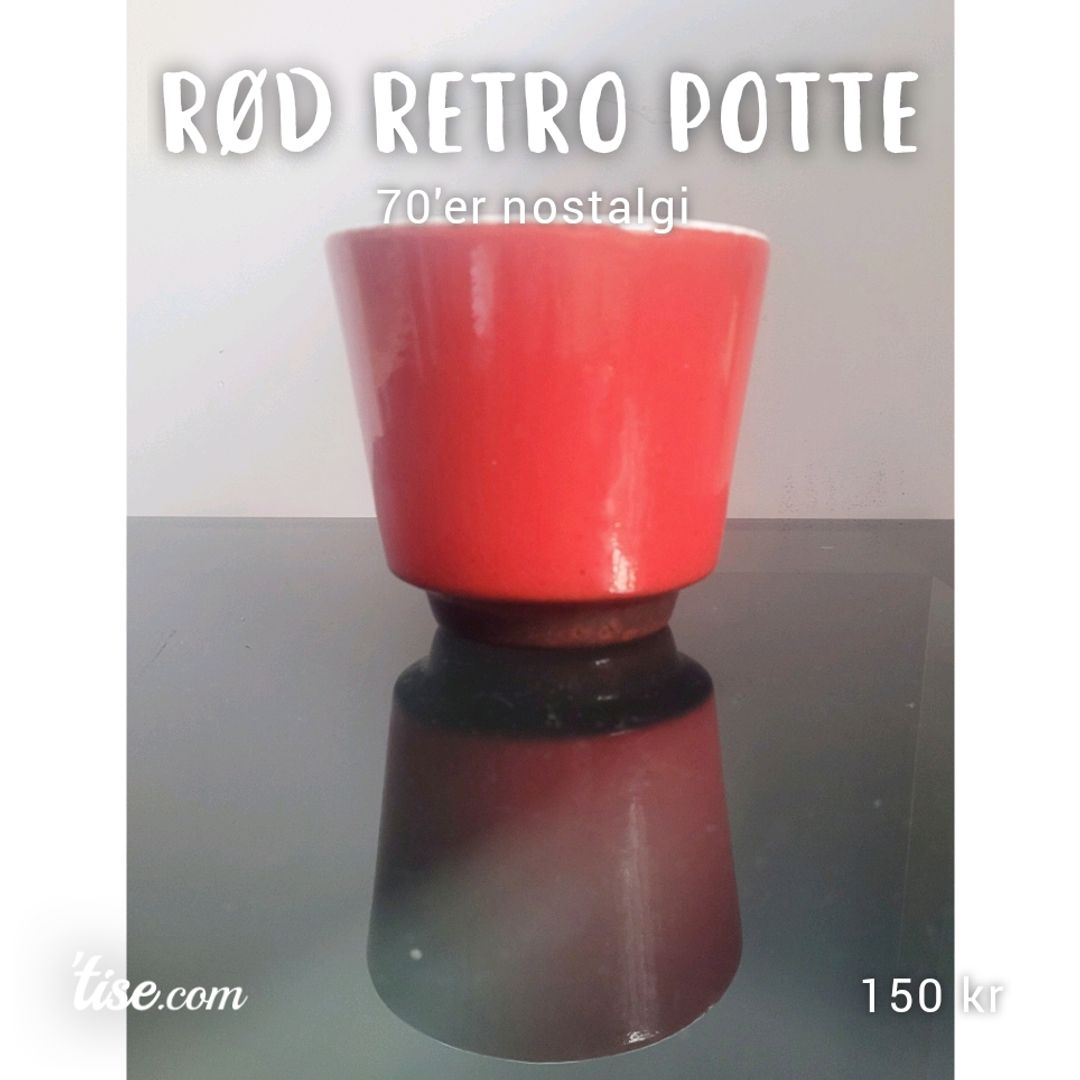 Rød Retro Potte