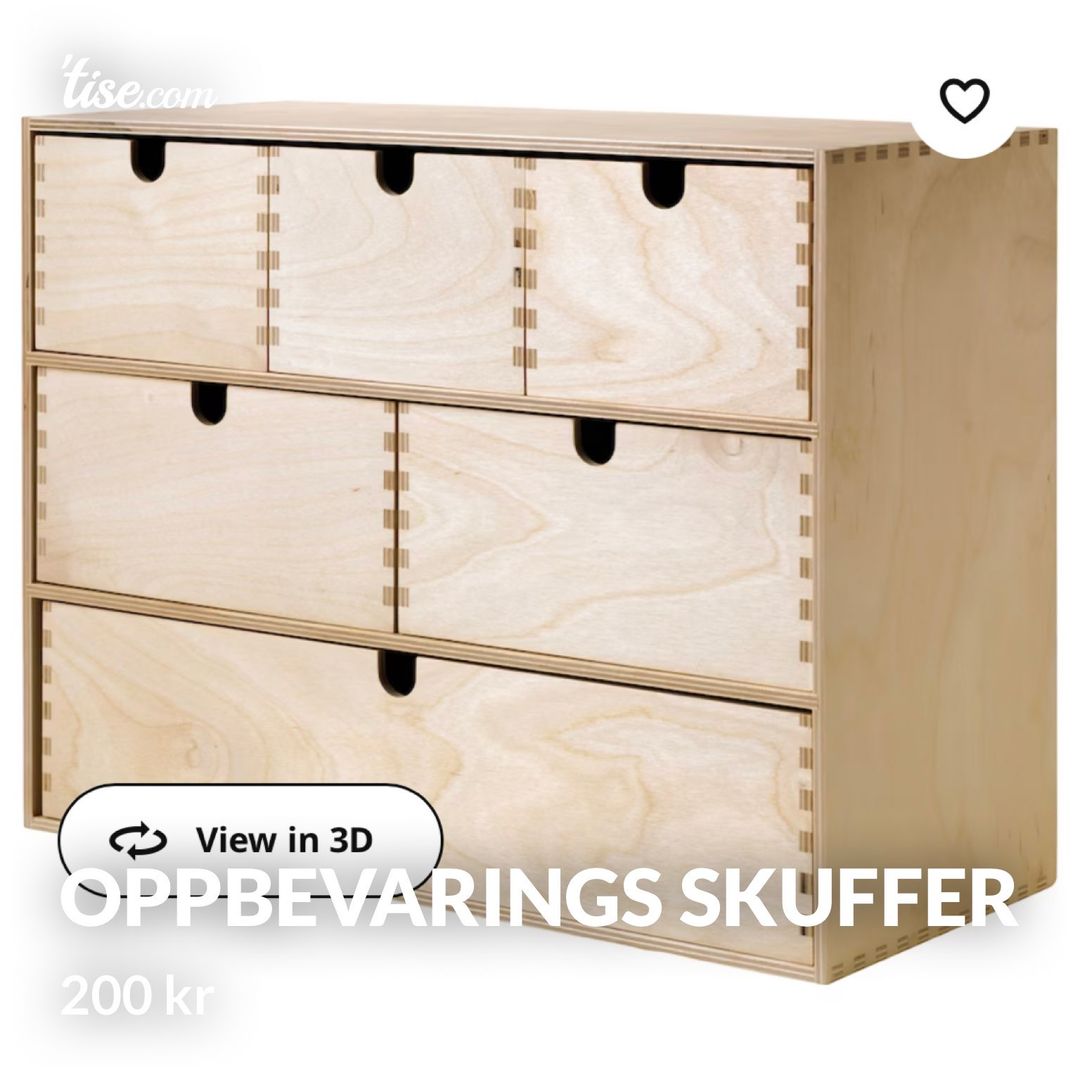 Oppbevarings skuffer