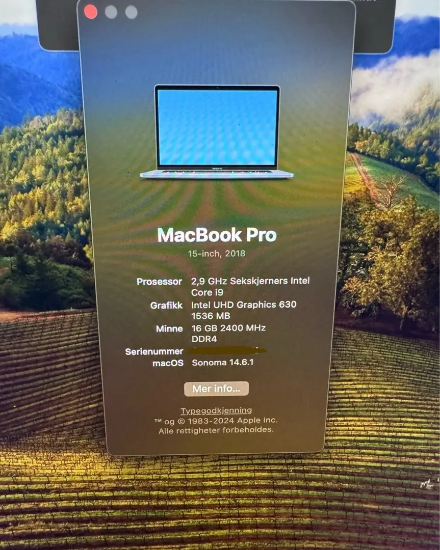 MacBook Pro 15" 2018