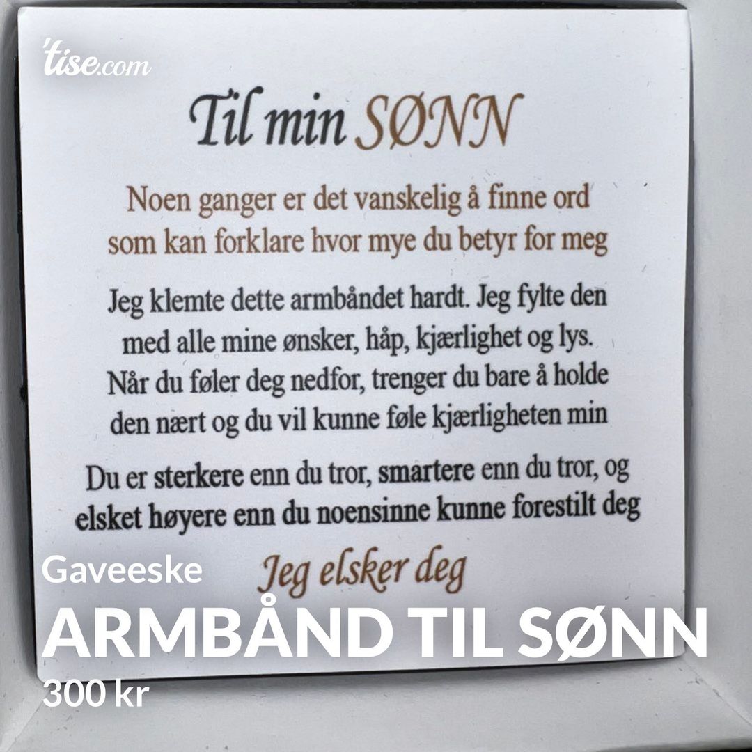 Armbånd til sønn