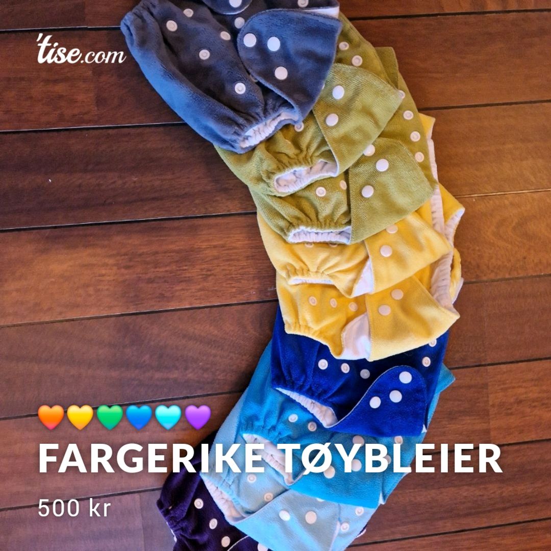 Fargerike Tøybleier