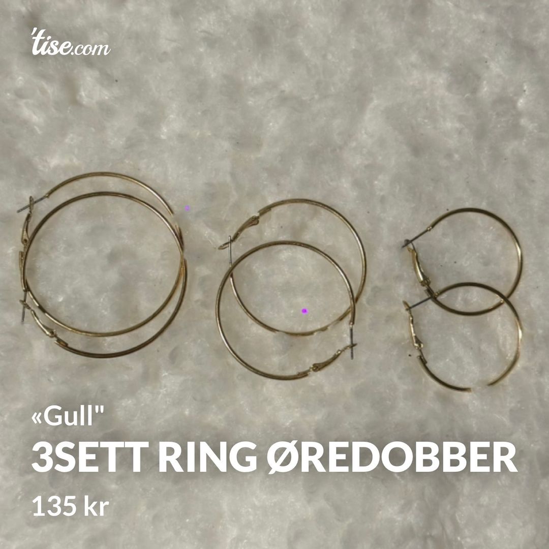 3sett ring øredobber