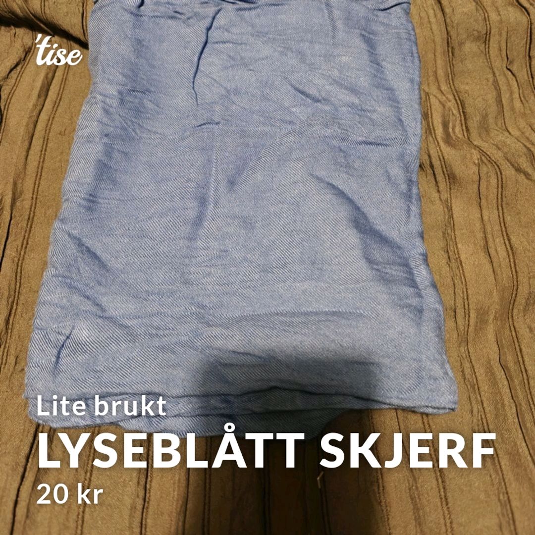 Lyseblått Skjerf