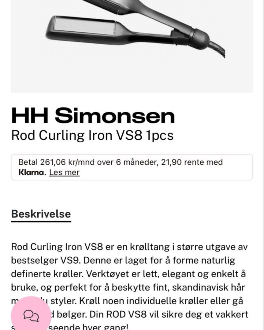 Krølltang Rod VS8