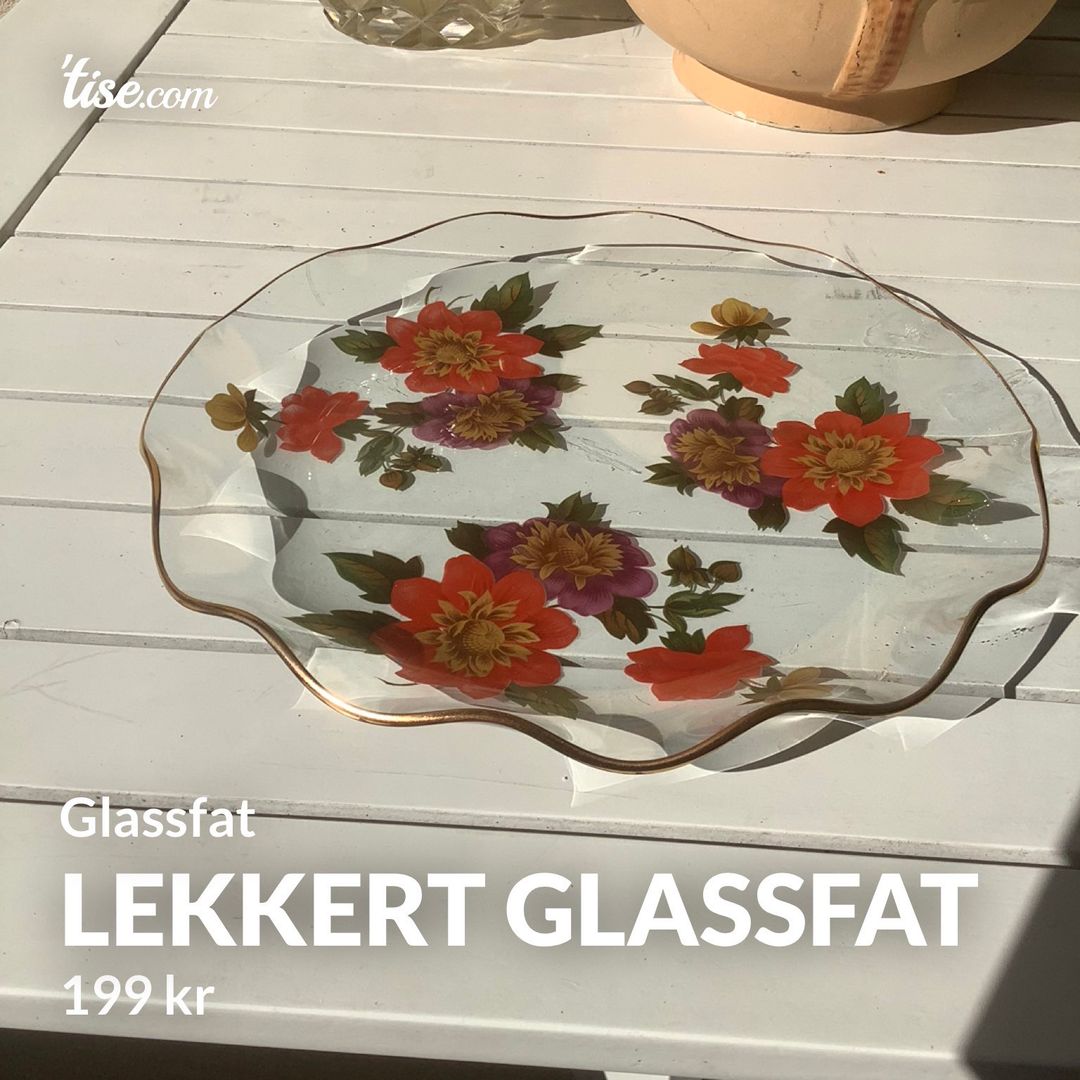 Lekkert glassfat