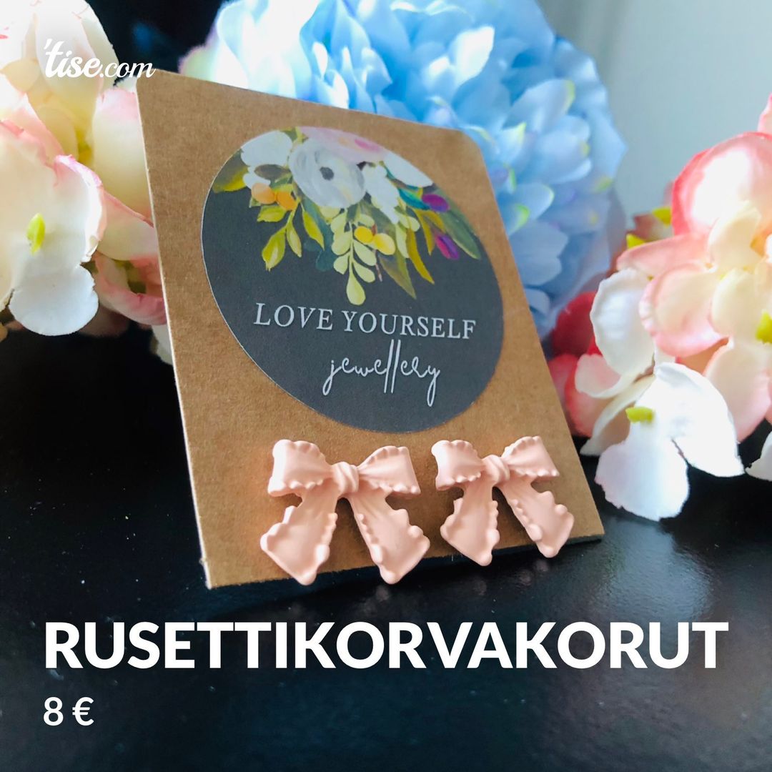 Rusettikorvakorut