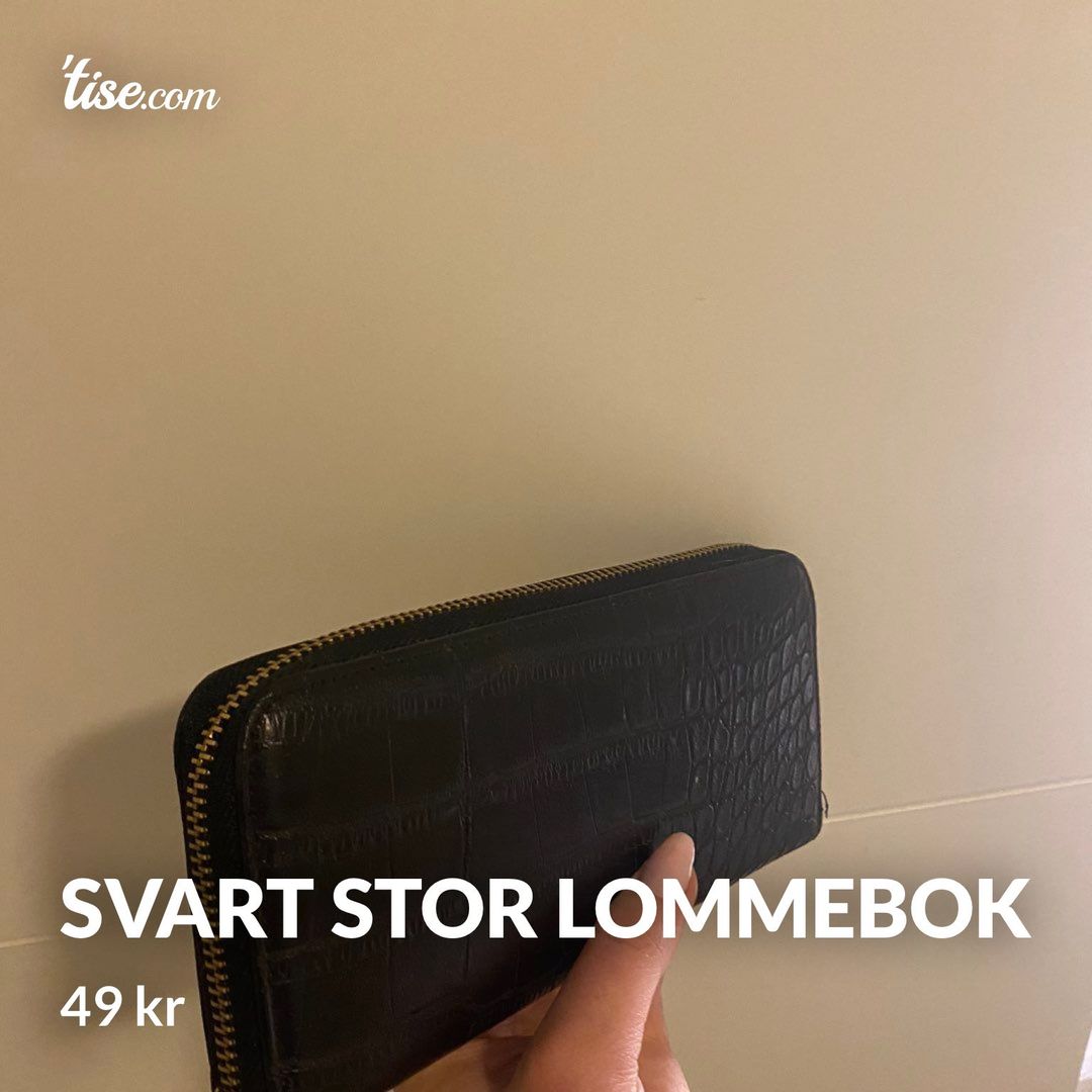 Svart stor lommebok