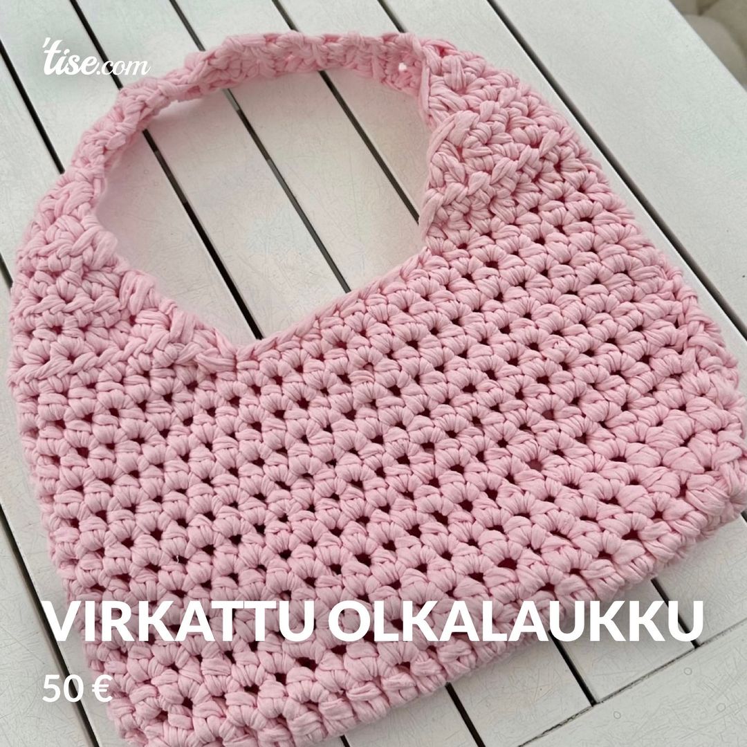 Virkattu olkalaukku