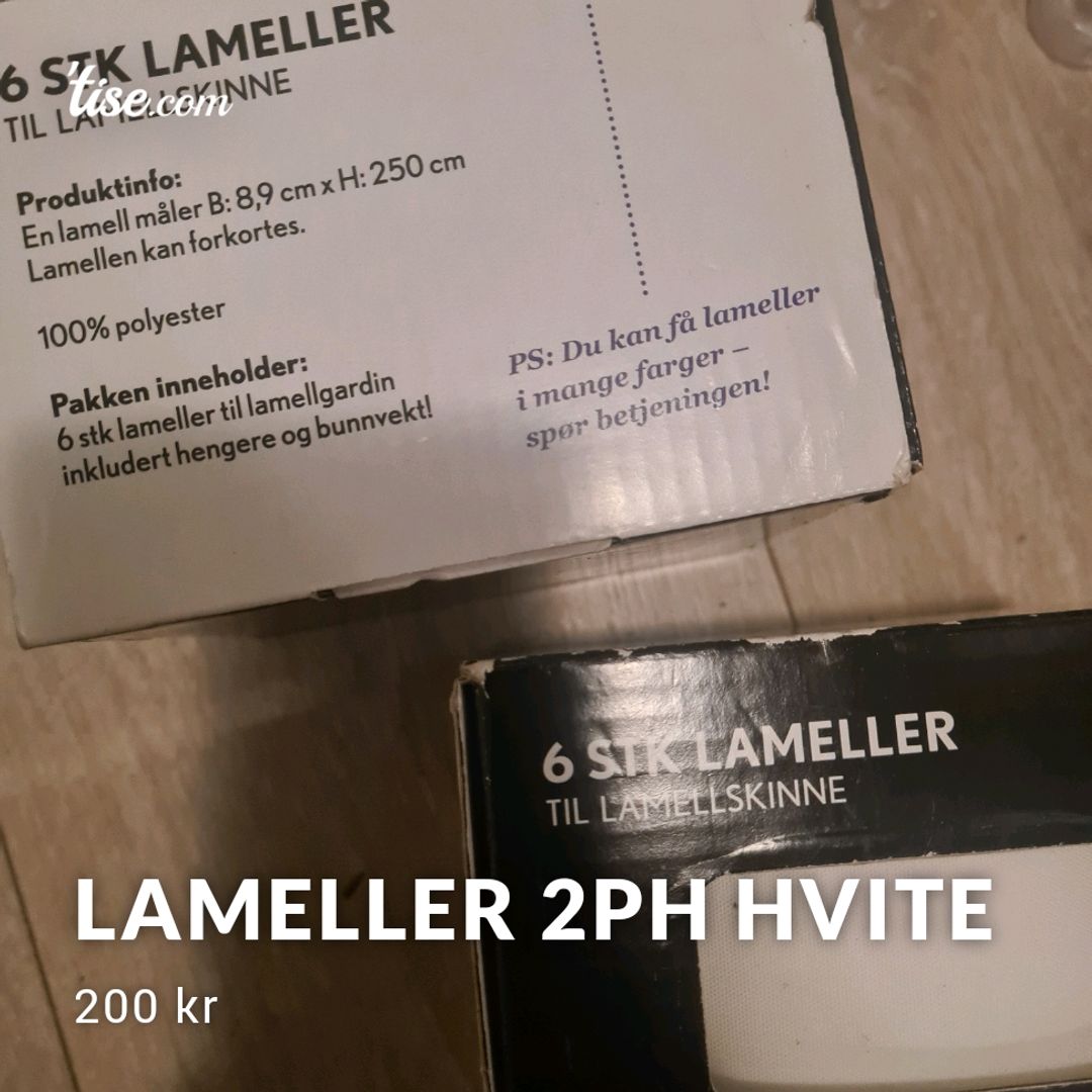 Lameller 2ph Hvite