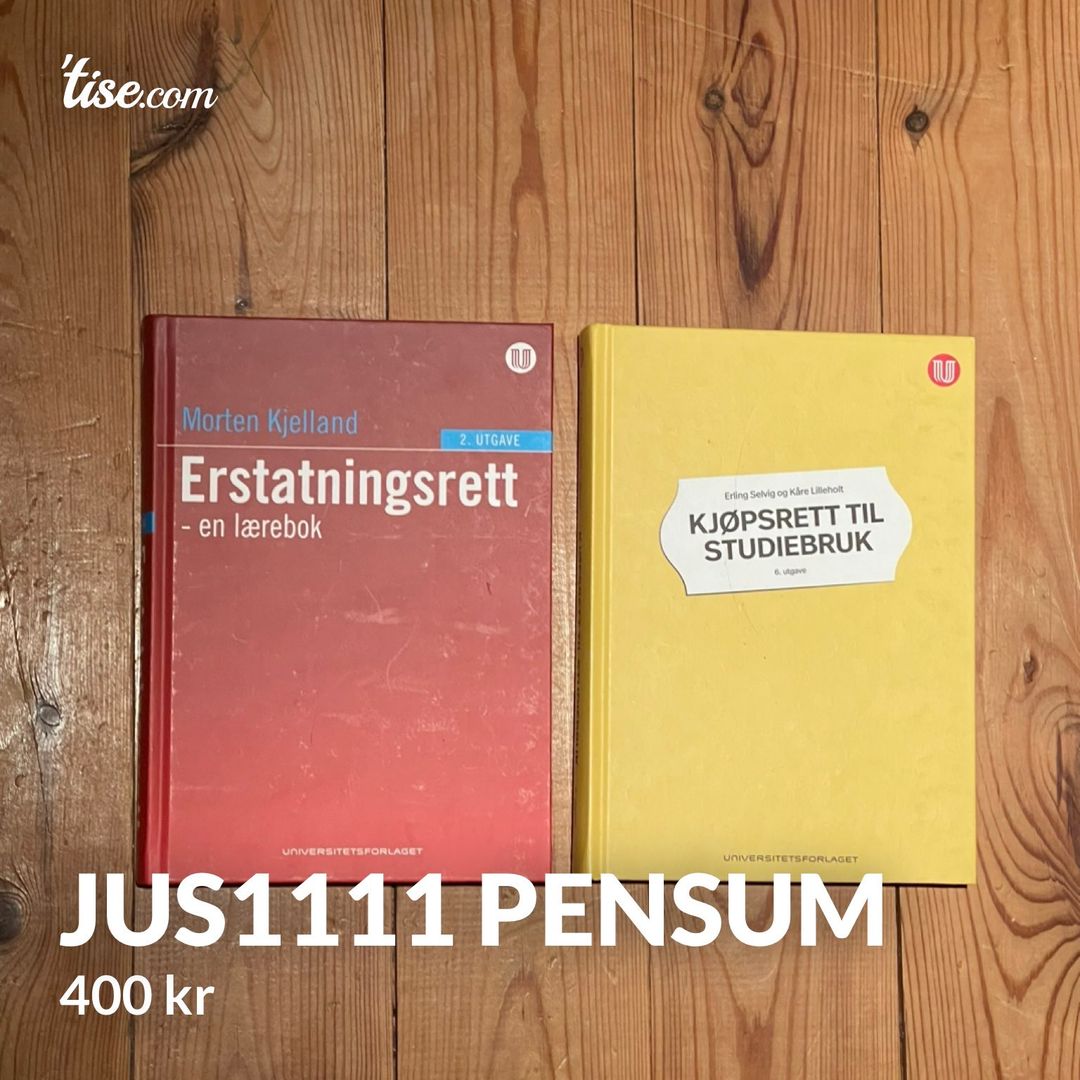 JUS1111 pensum