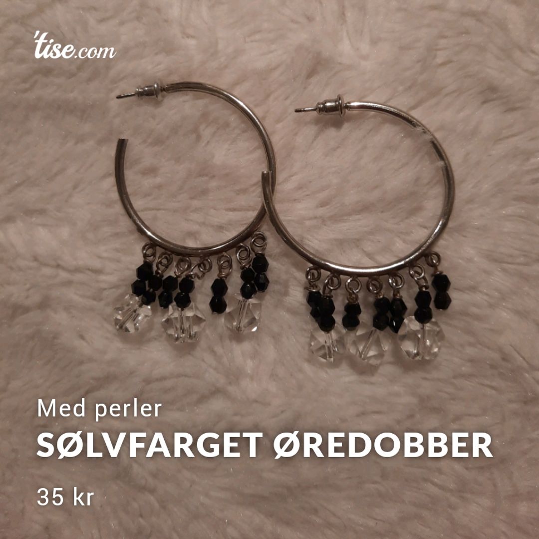 Sølvfarget Øredobber