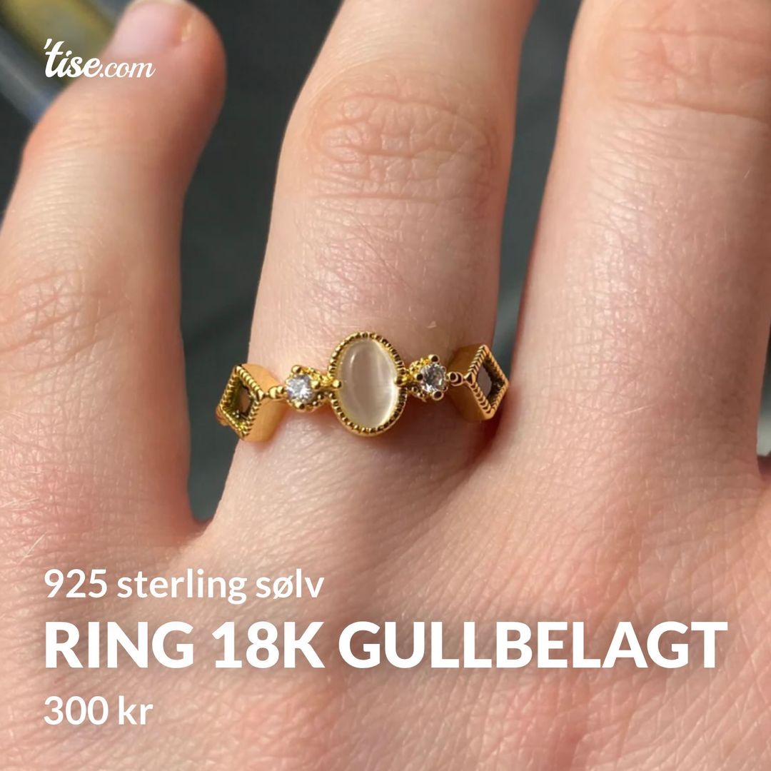 Ring 18k gullbelagt