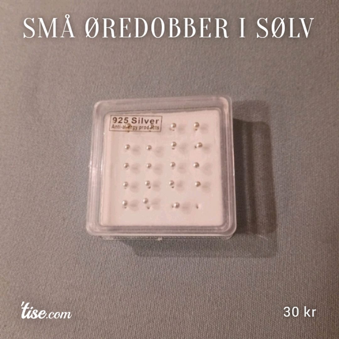 Små øredobber i sølv