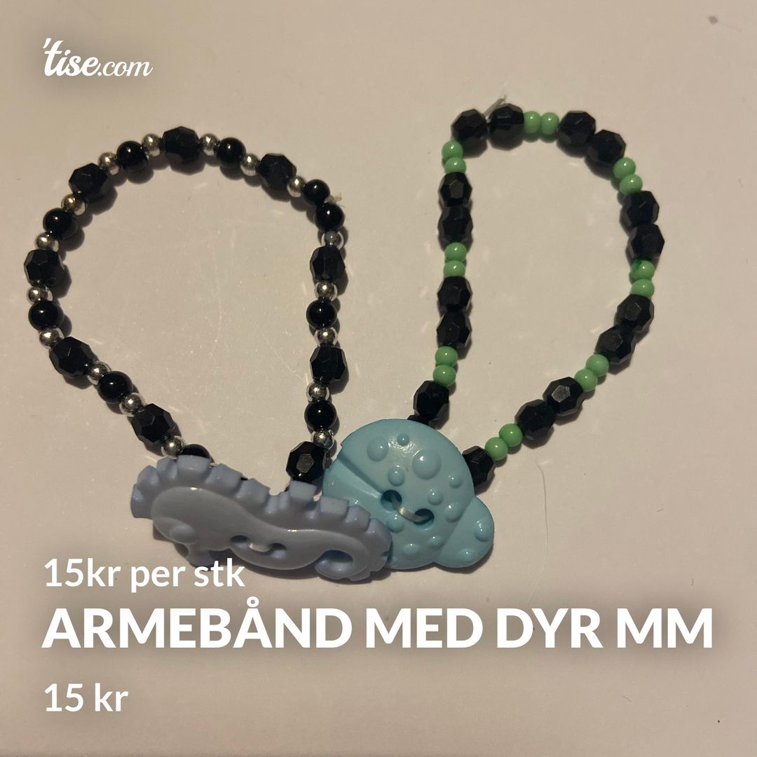 Armebånd med dyr mm