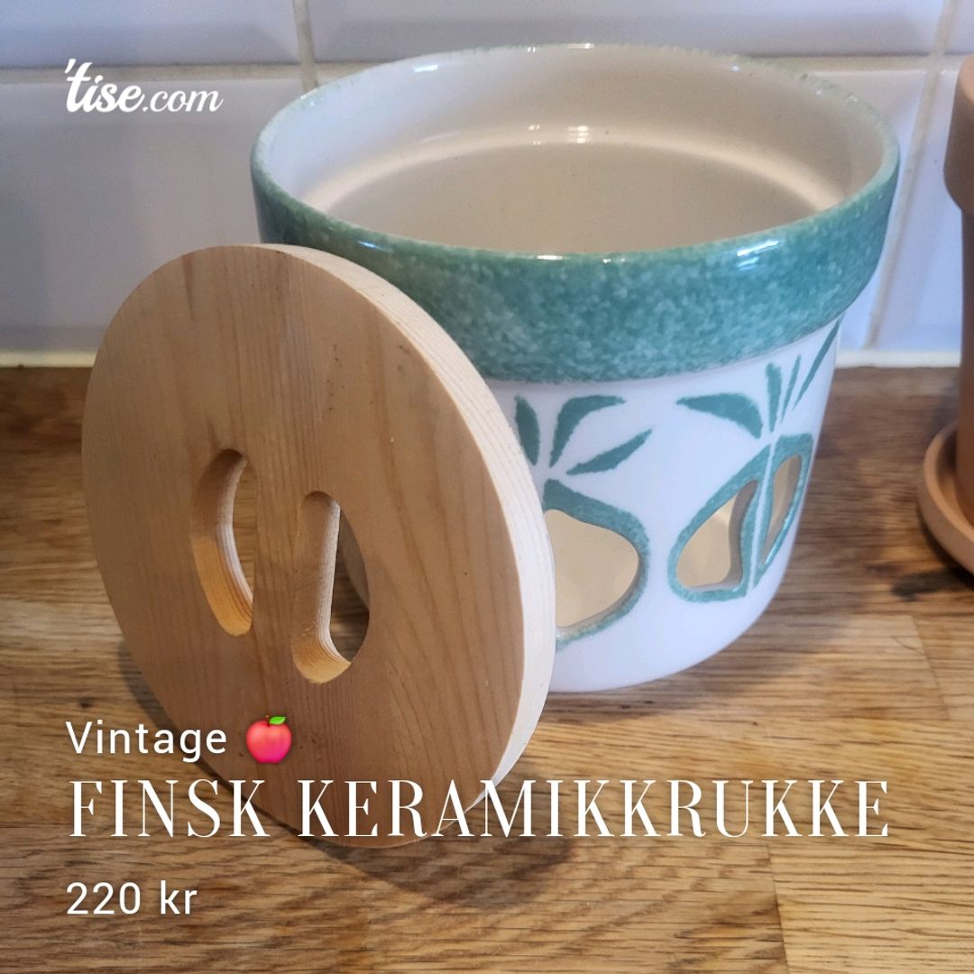 Finsk keramikkrukke