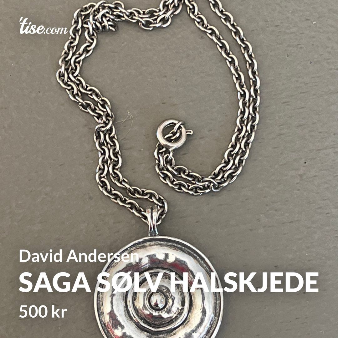 Saga sølv halskjede