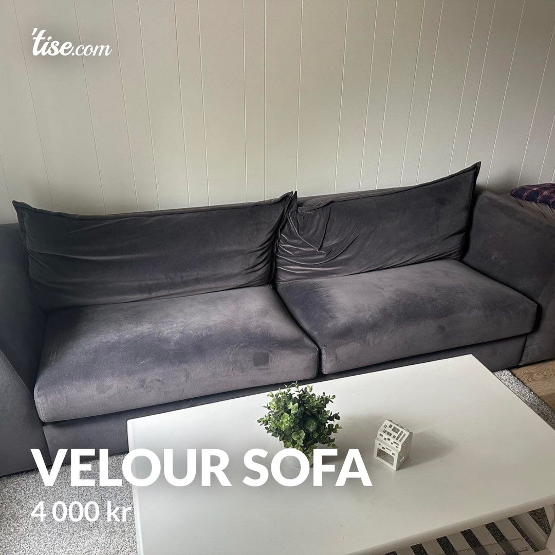 Velour sofa