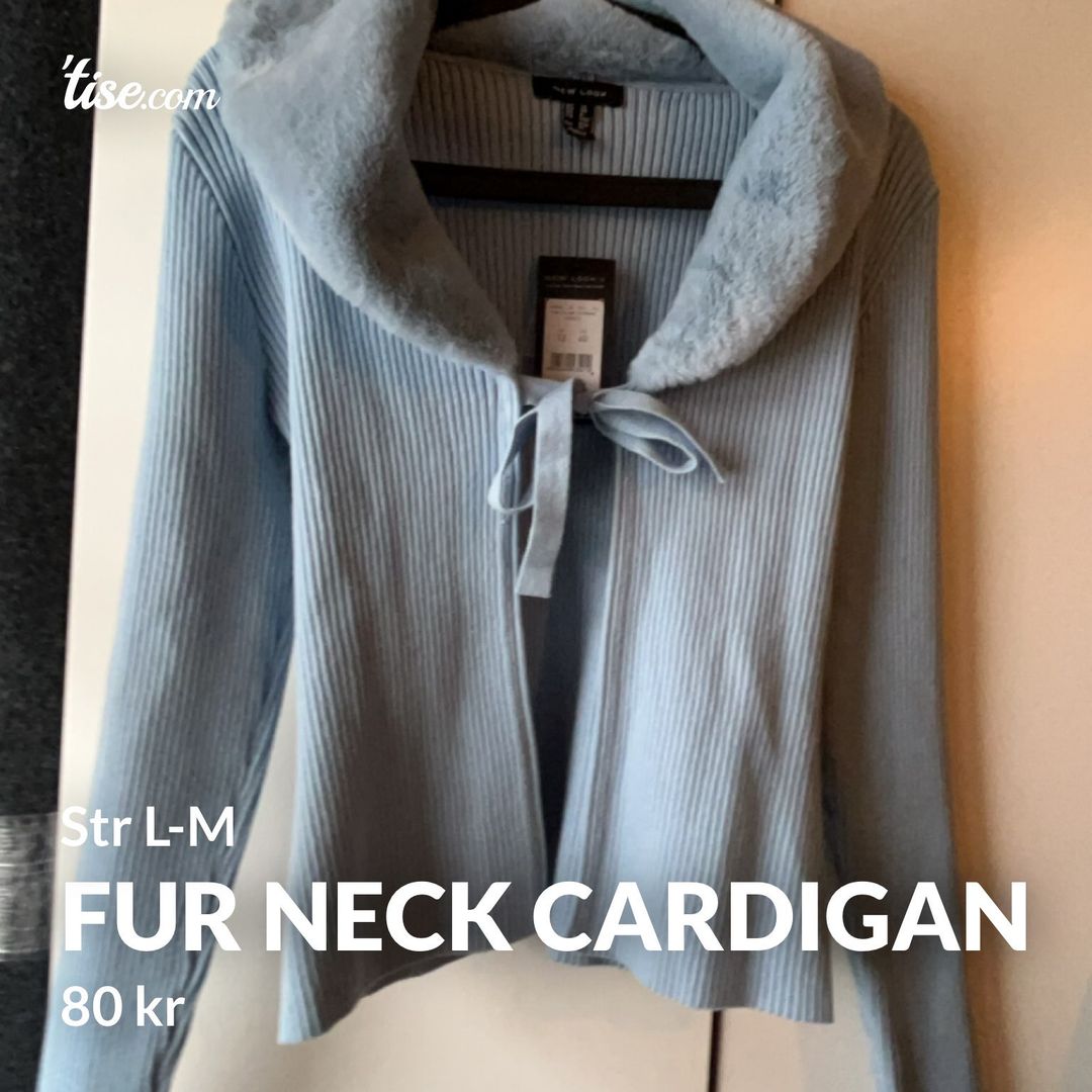 Fur neck cardigan